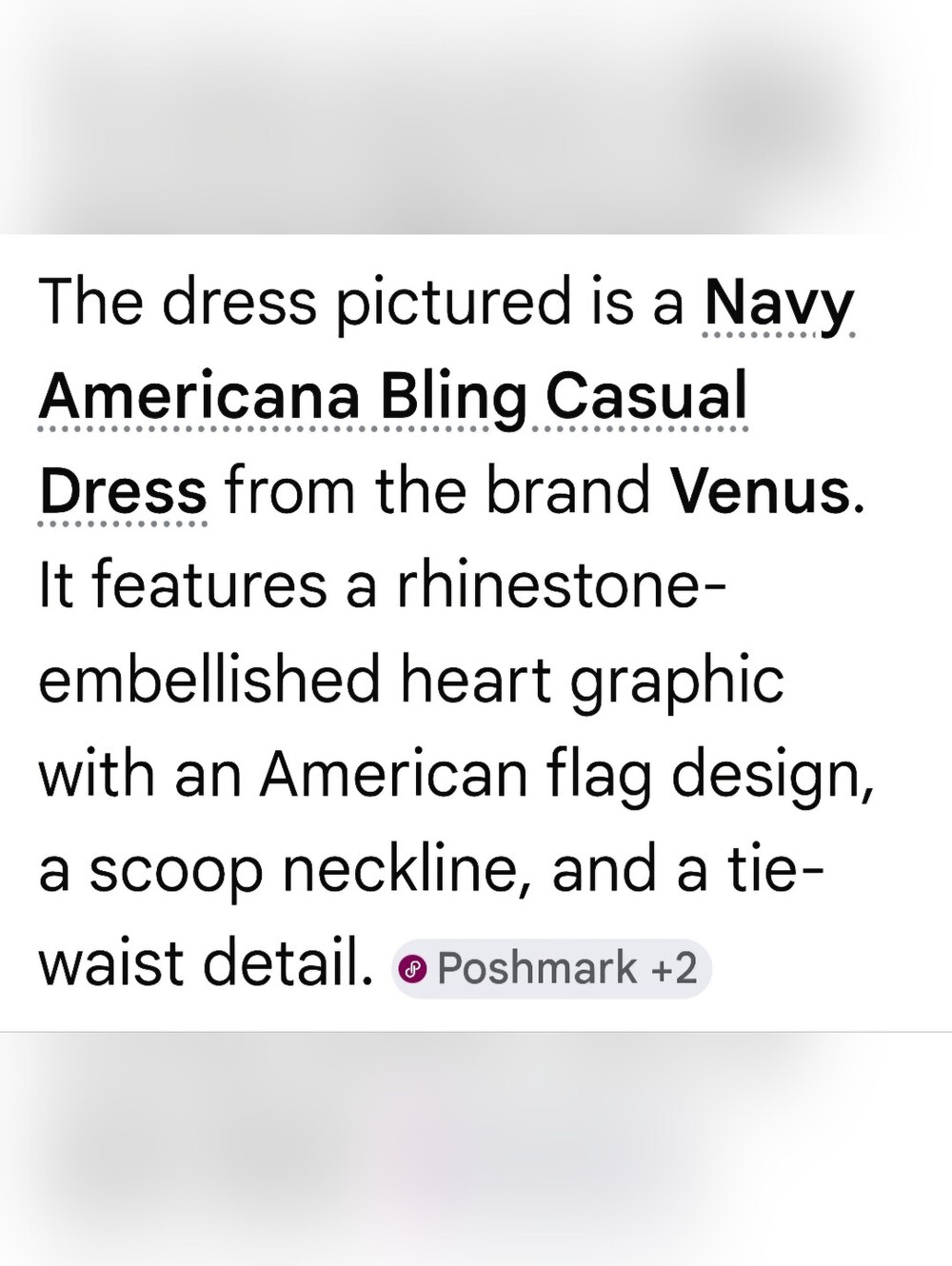 NWOT Venus Americana Bling Casual Dress with Rhinestone Heart - Picture 5 of 5